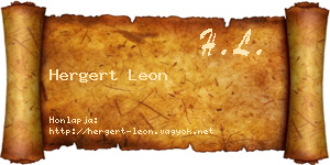 Hergert Leon névjegykártya